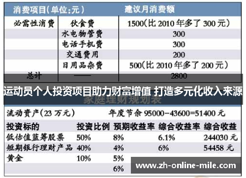 运动员个人投资项目助力财富增值 打造多元化收入来源 运动员个人投资项目助力财富增值 打造多元化收入来源